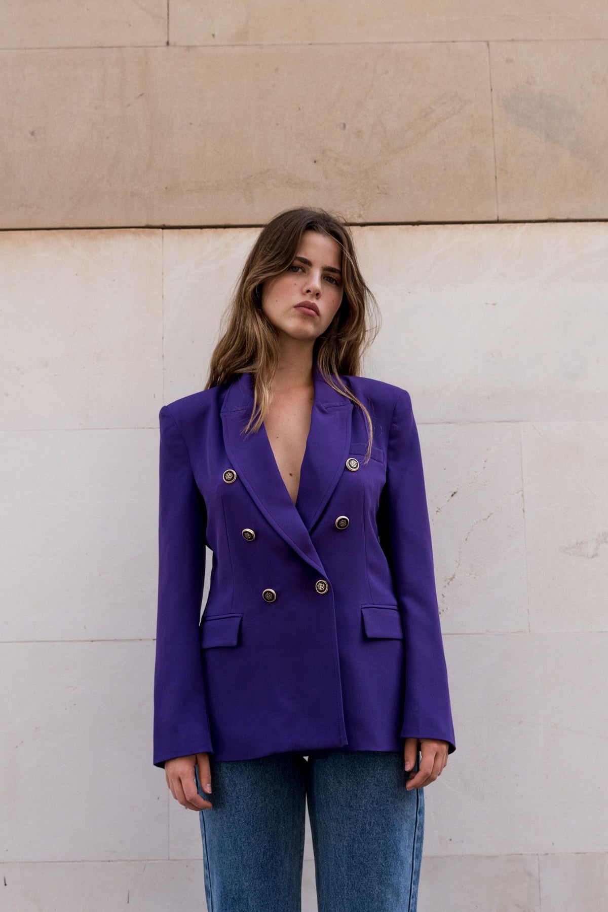 Blazer entalhado cruzado, fotografia 5 de 6