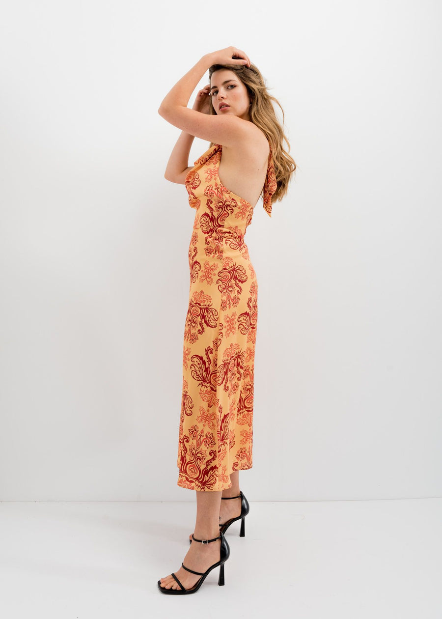Vestido comprido estampado