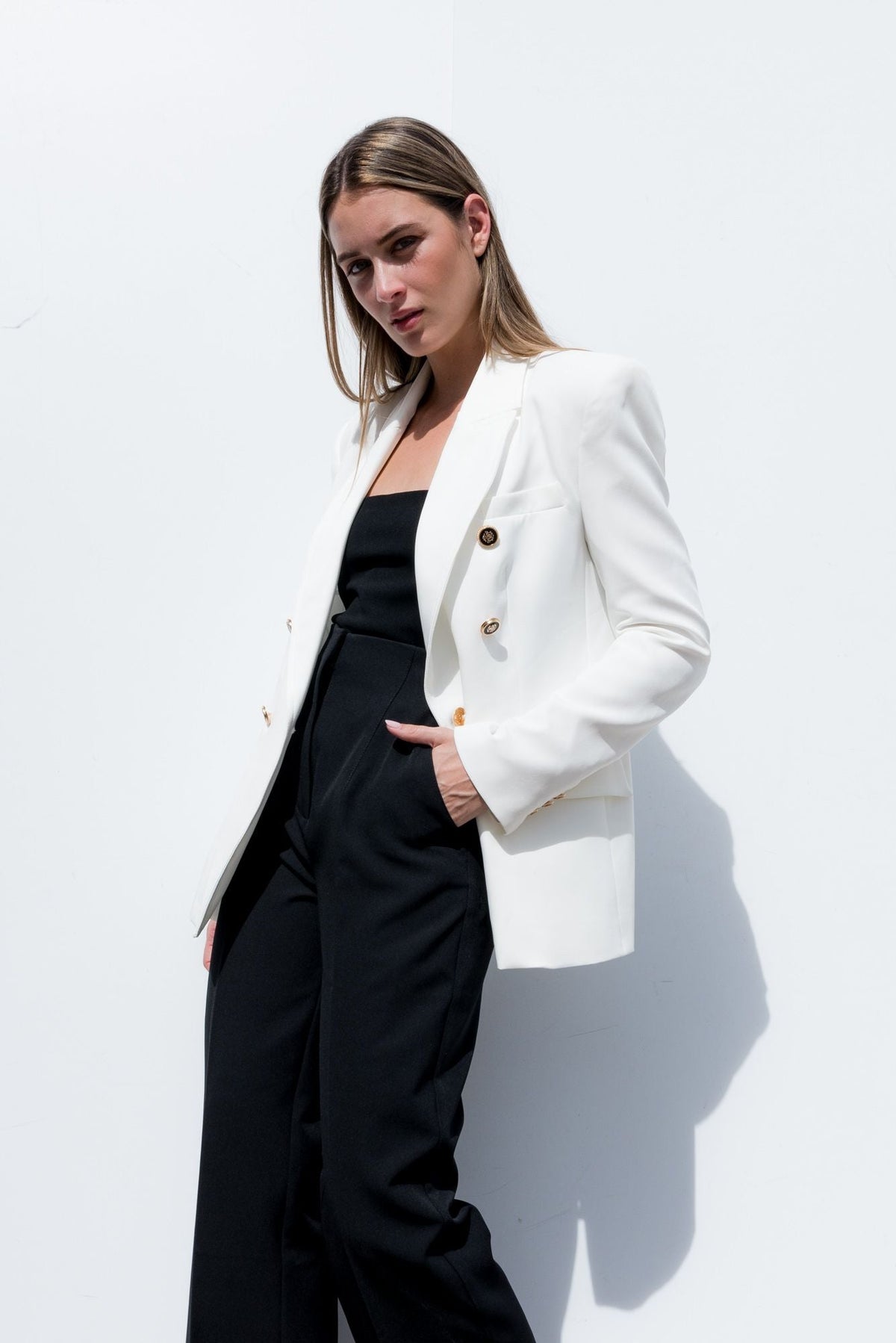 Blazer entalhado cruzado, fotografia 4 de 6