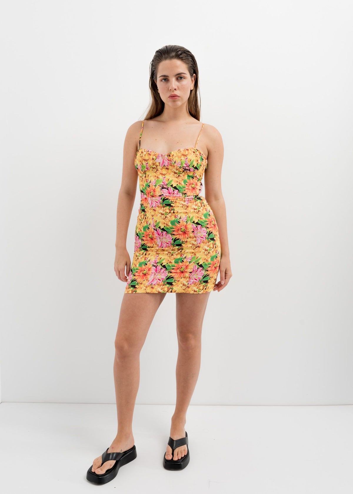 Vestido estampado corselete, fotografia 4 de 5