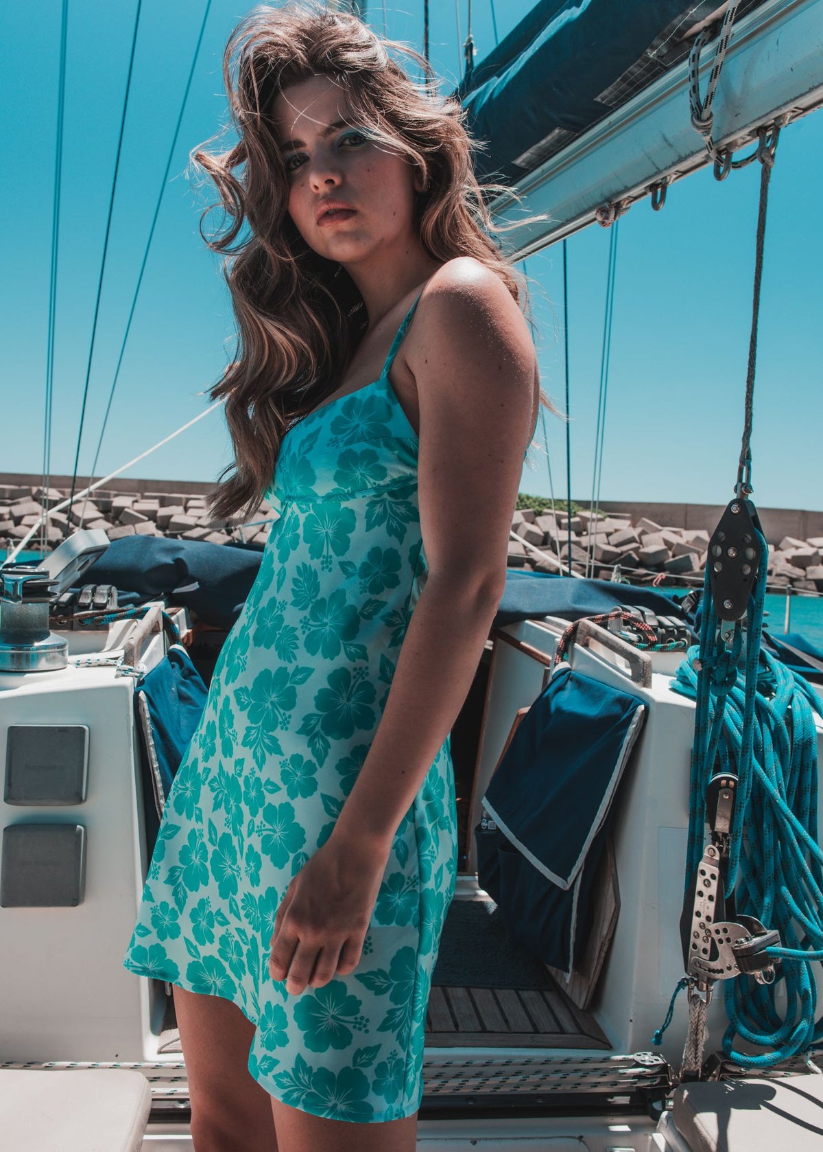 Vestido estampado acetinado, fotografia 6 de 6