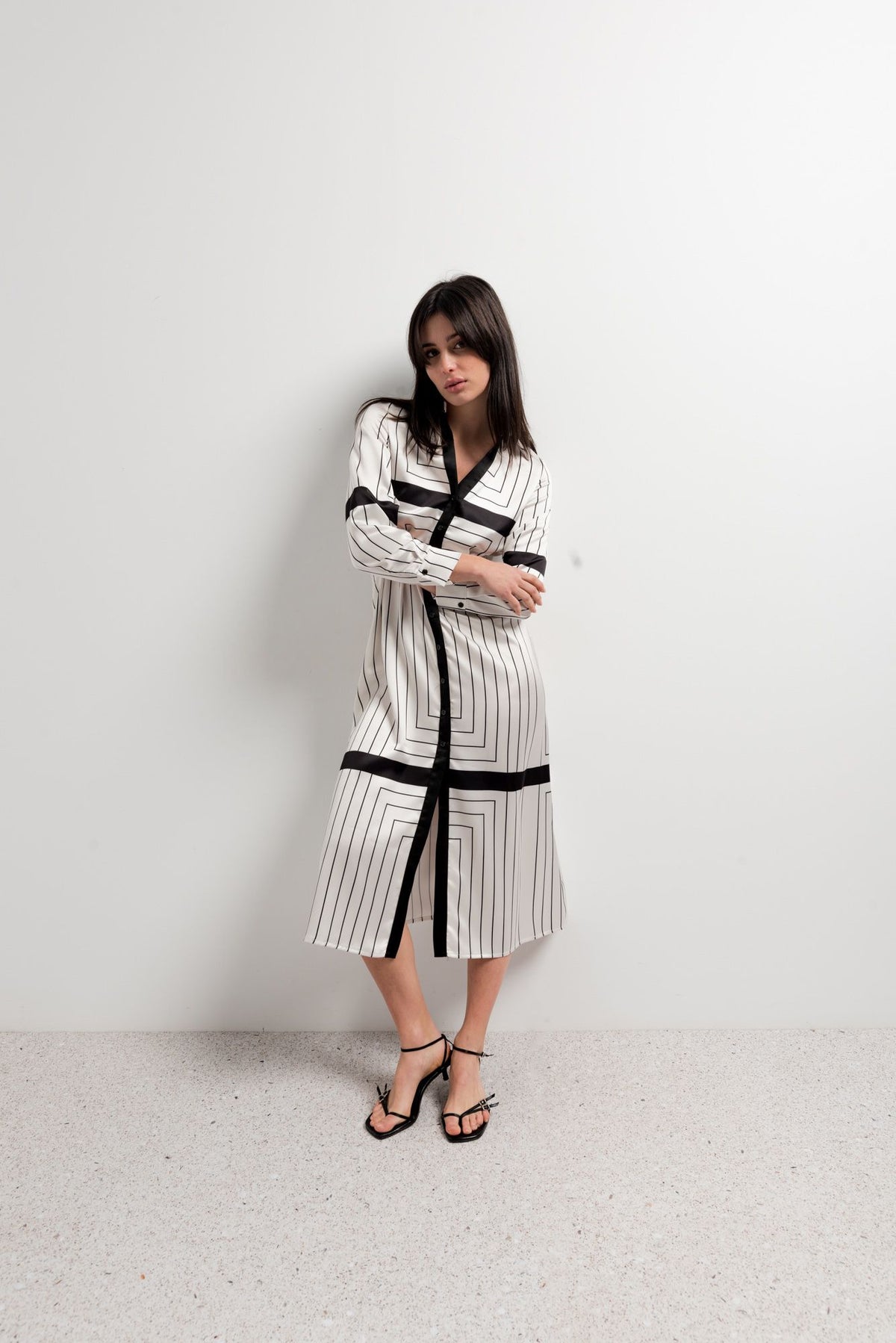 Vestido camiseiro riscas, fotografia 5 de 7