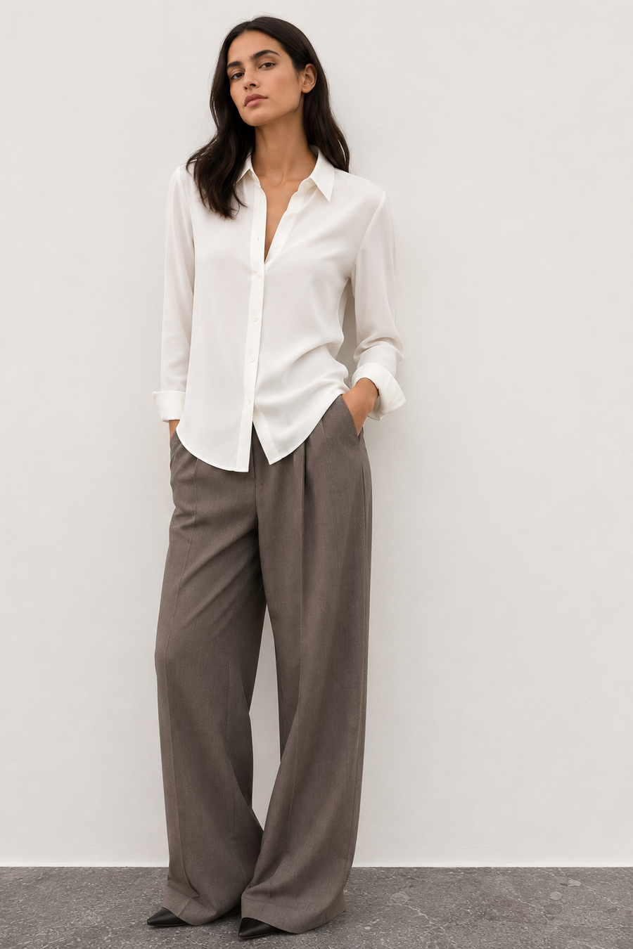 Camisa textura com pregas
