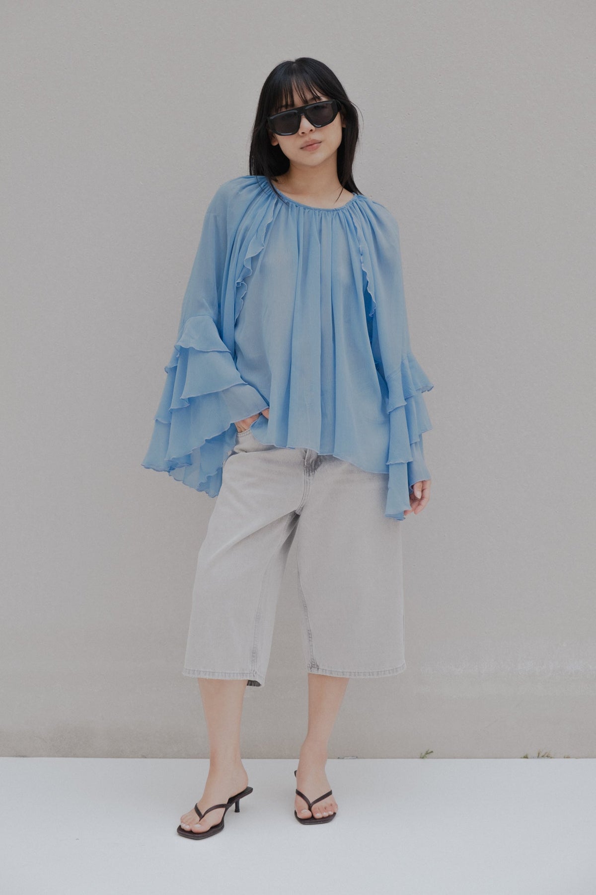 Blusa folhos