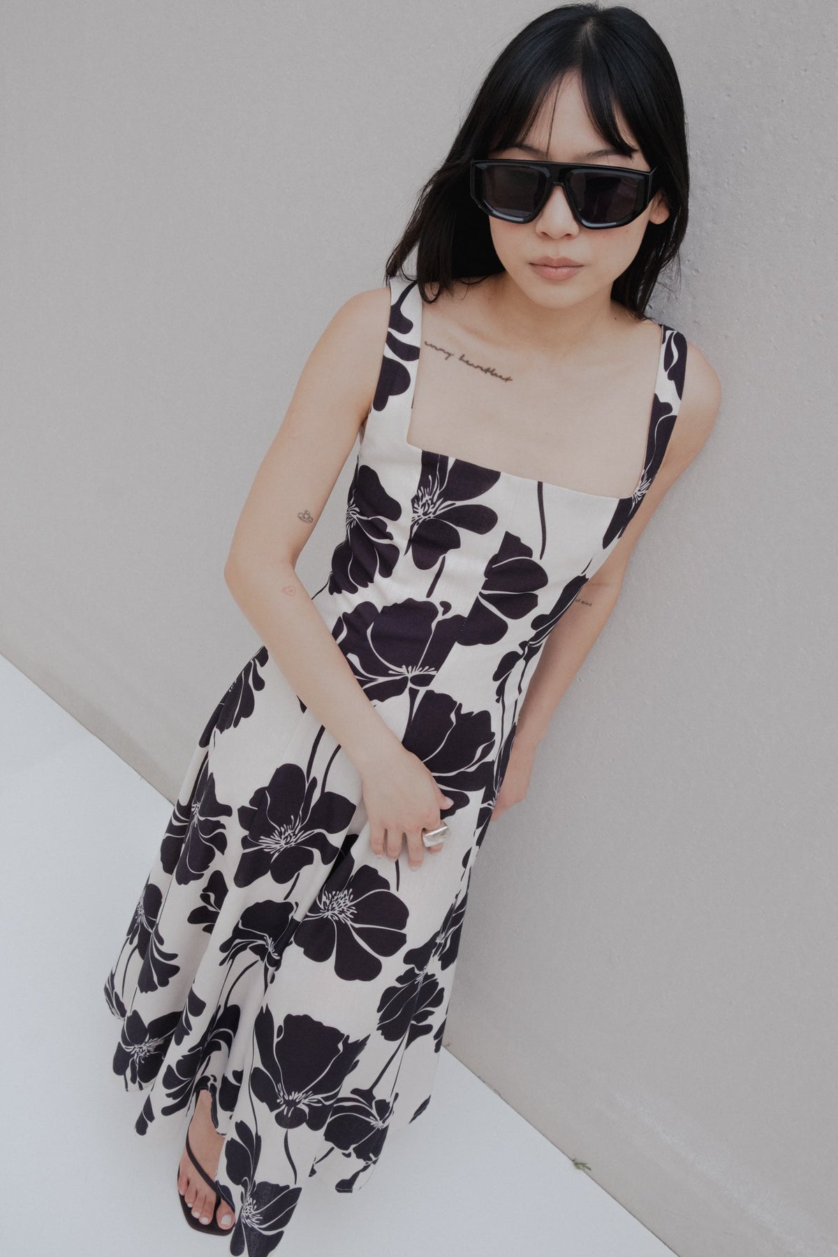 Vestido midi estampado, fotografia 1 de 6