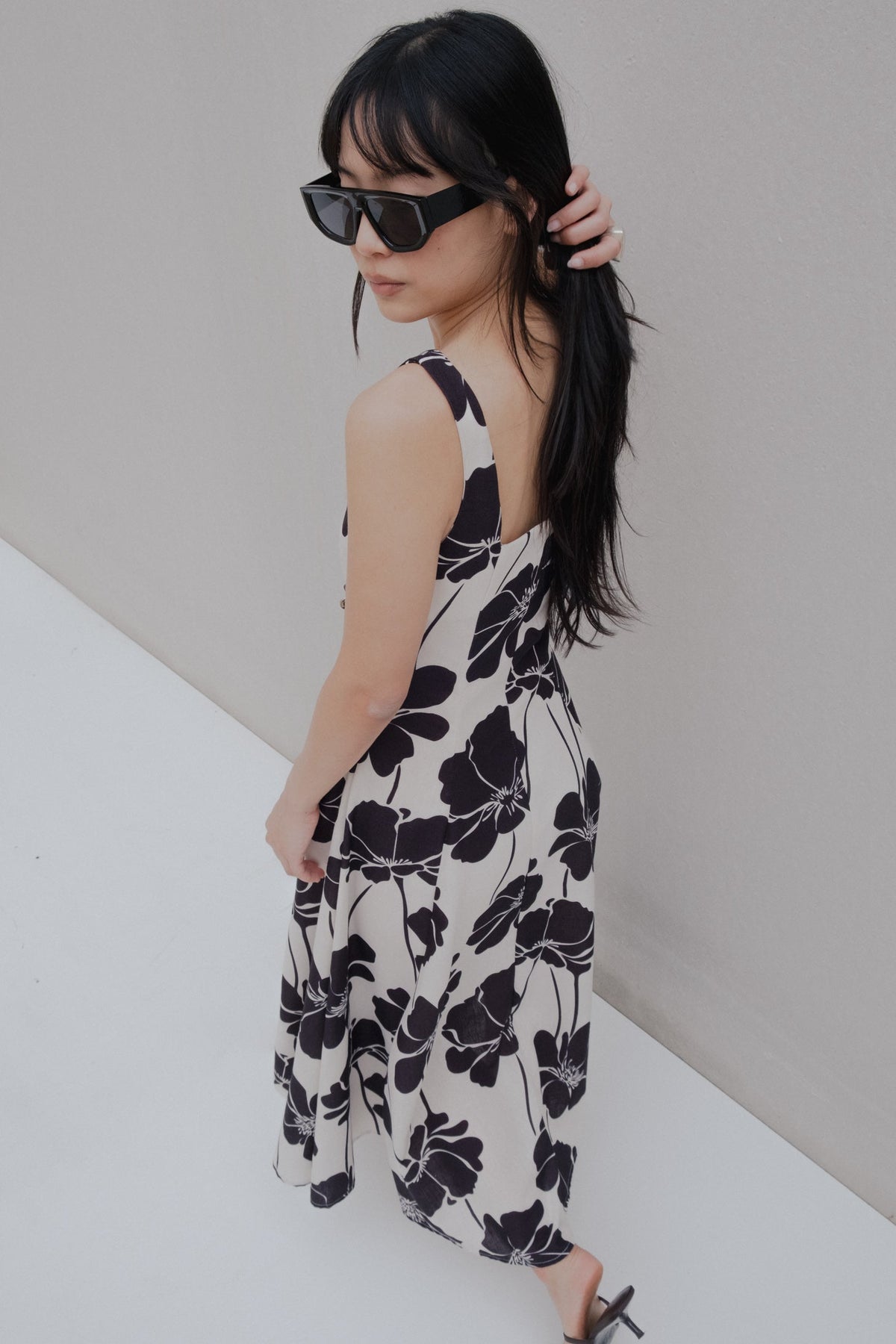 Vestido midi estampado, fotografia 5 de 6