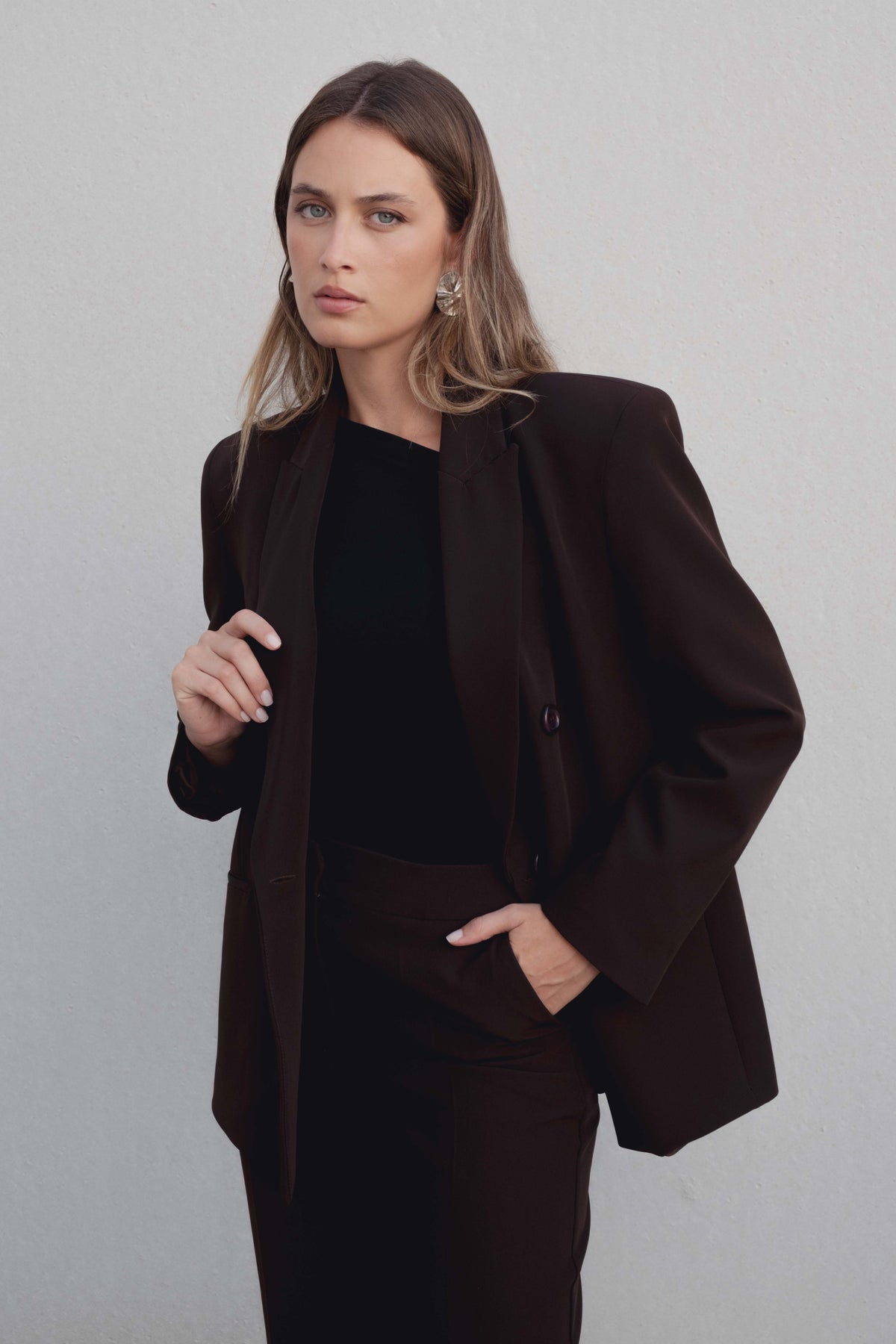 Blazer cruzado oversize
