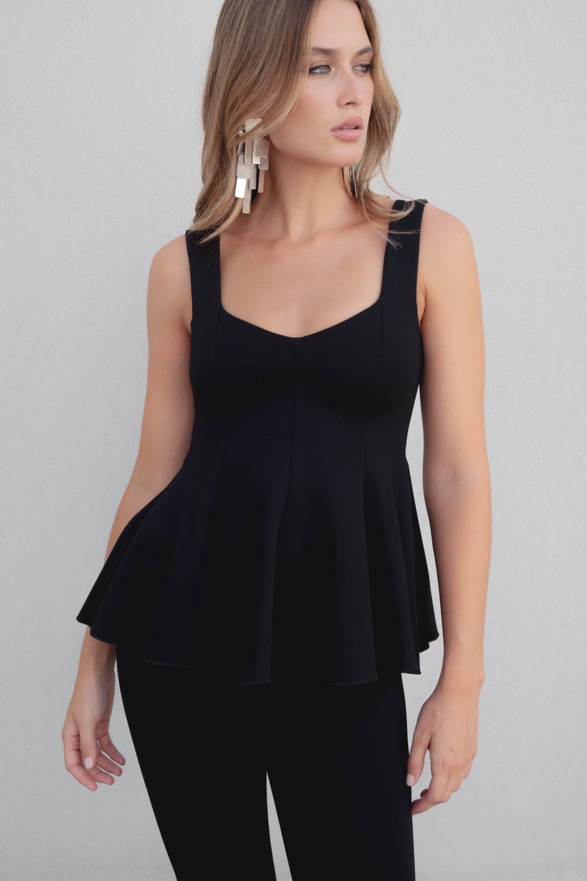 Top peplum malha, fotografia 3 de 5
