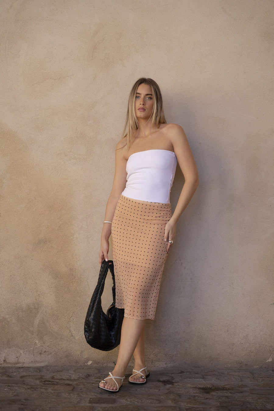 Saia estampada midi