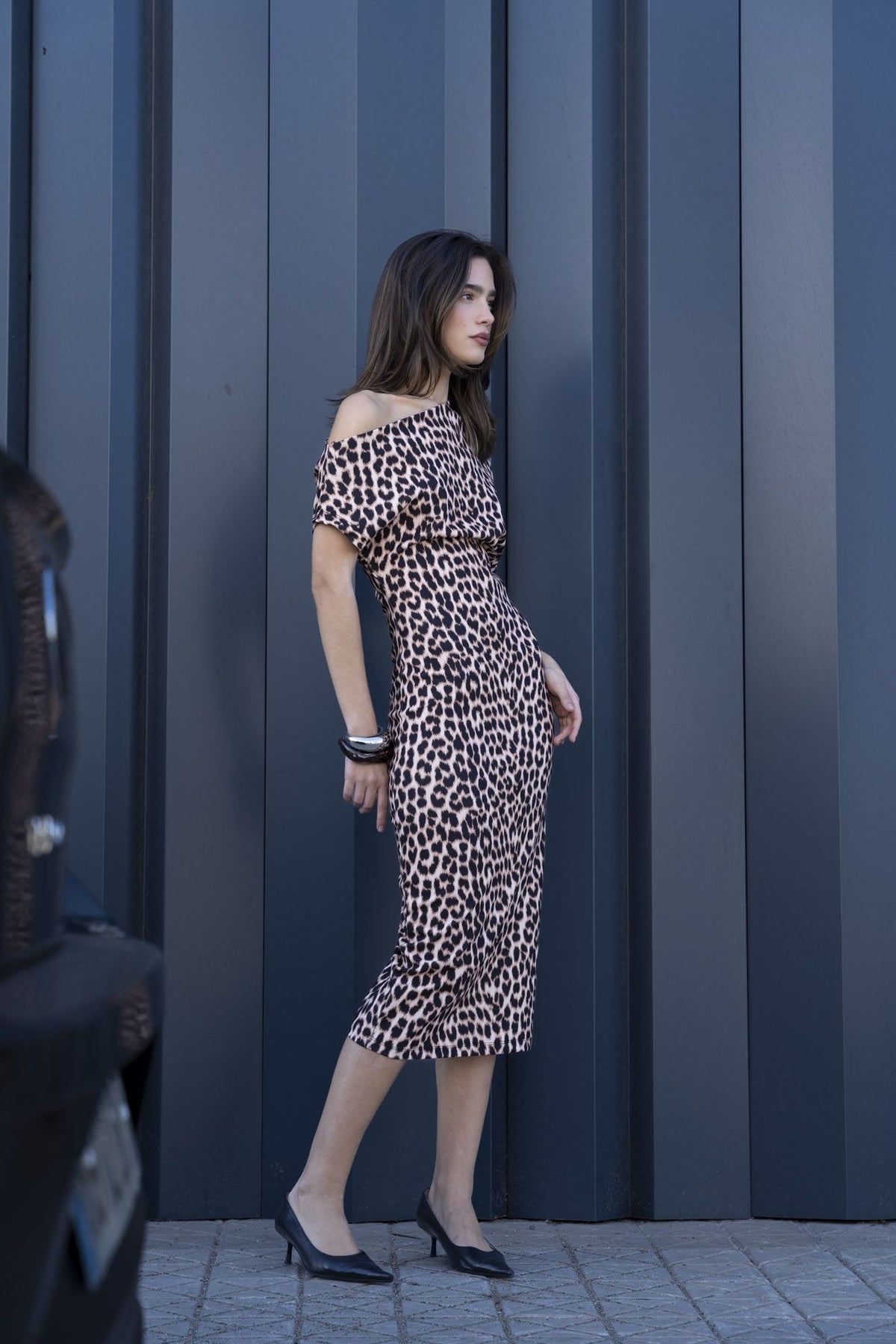 Vestido estampado animal print, fotografia 5 de 8