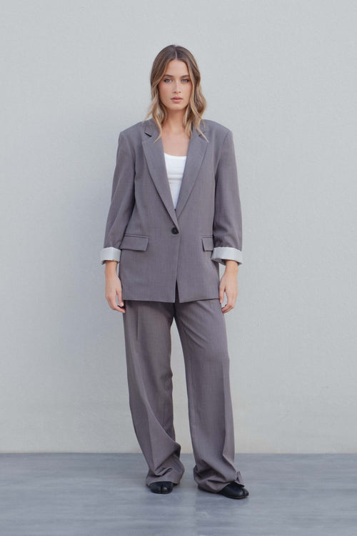 Blazer punho estampado