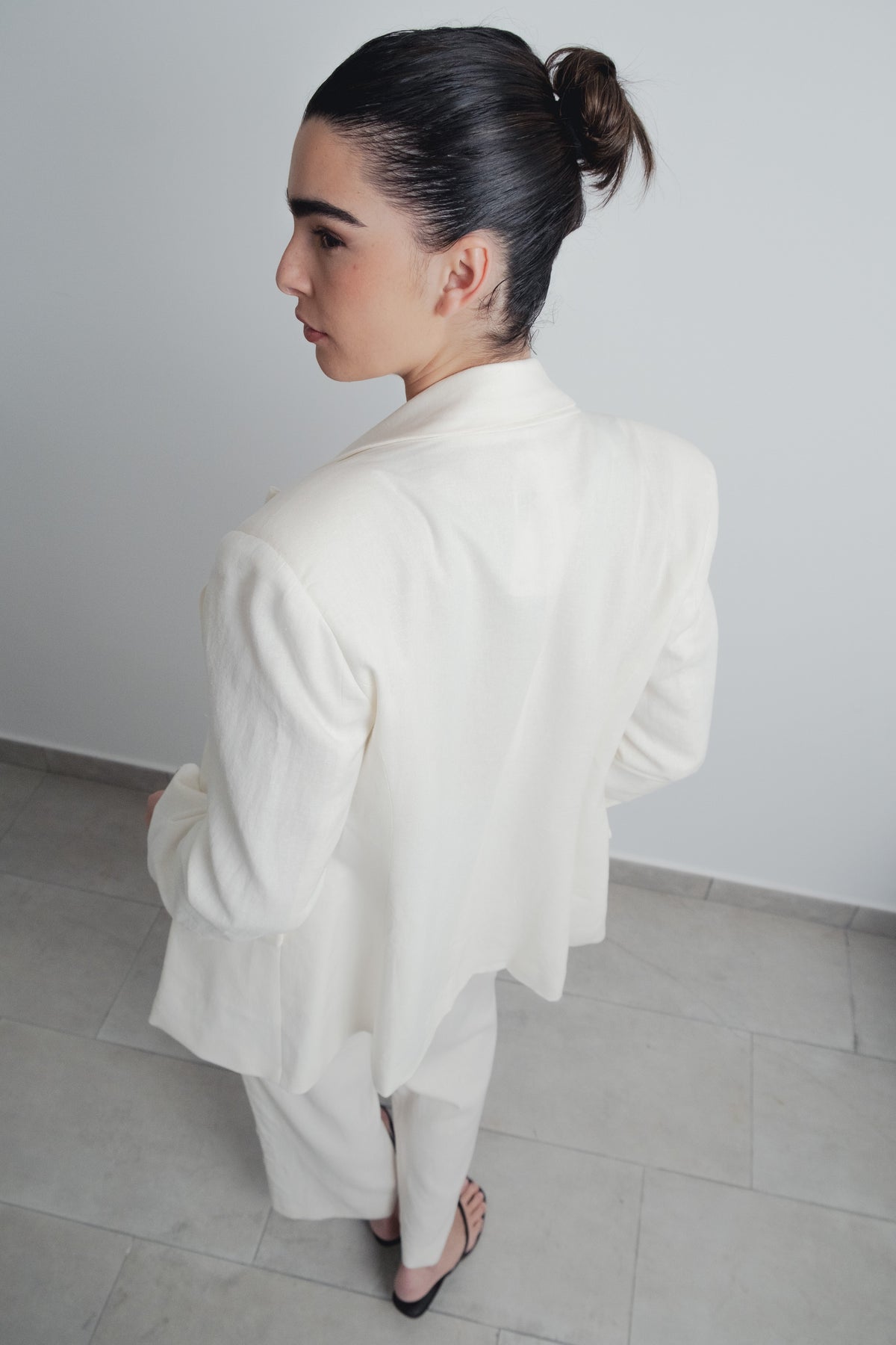Blazer linho cru