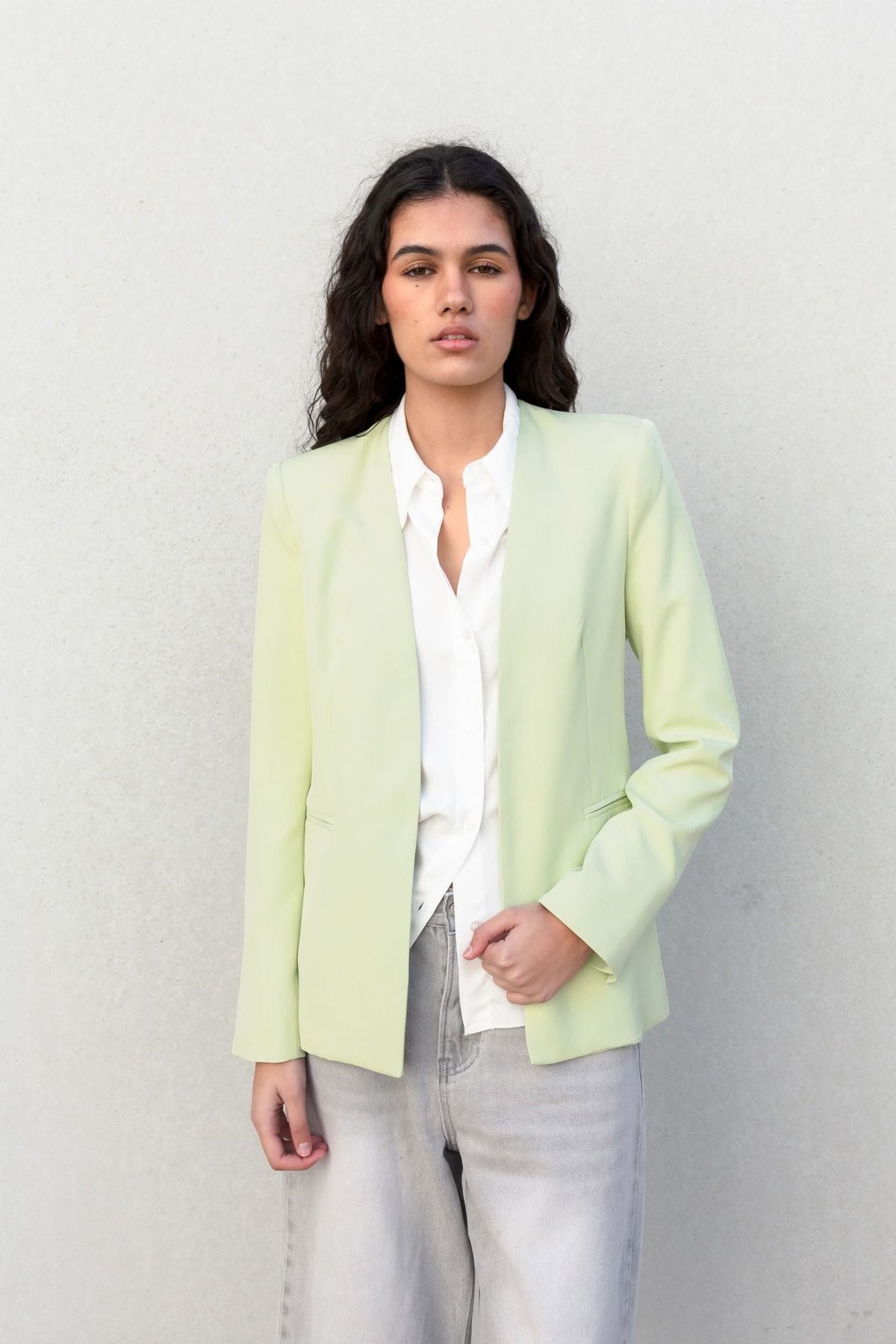 Blazer sem lapela